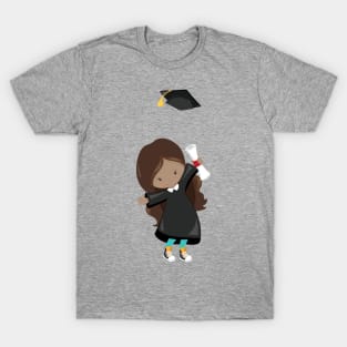 Graduation Girl, African American Girl, Diploma T-Shirt